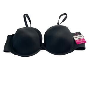 Maidenform Womens Bra Size 38C Black Self Expressions Plunge Push up Bra 5656
